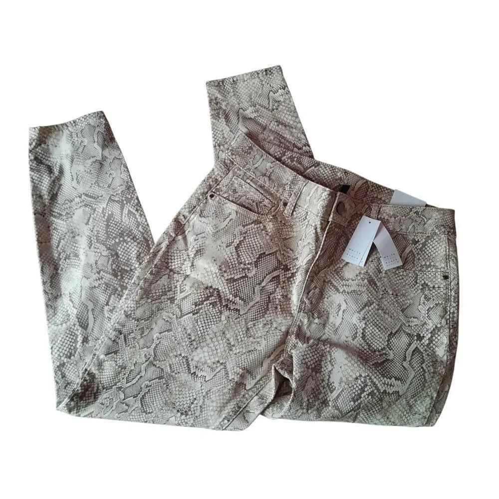White House Black Market Snake Print Skinny Pants